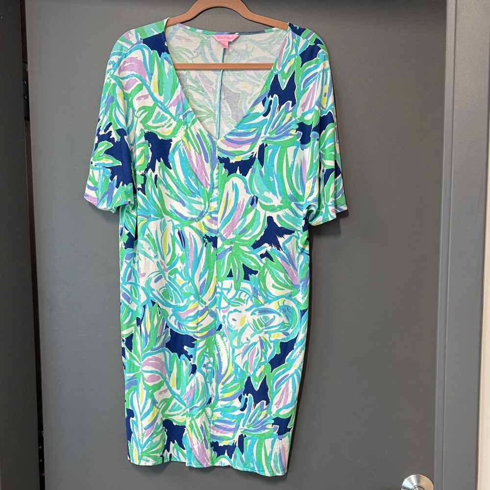 Lilly Pulitzer Tropical Leaf Swim Cover-Up/Dress